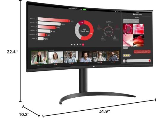 LG 34WR55QC-B 34" Curved UltraWide- Monitor